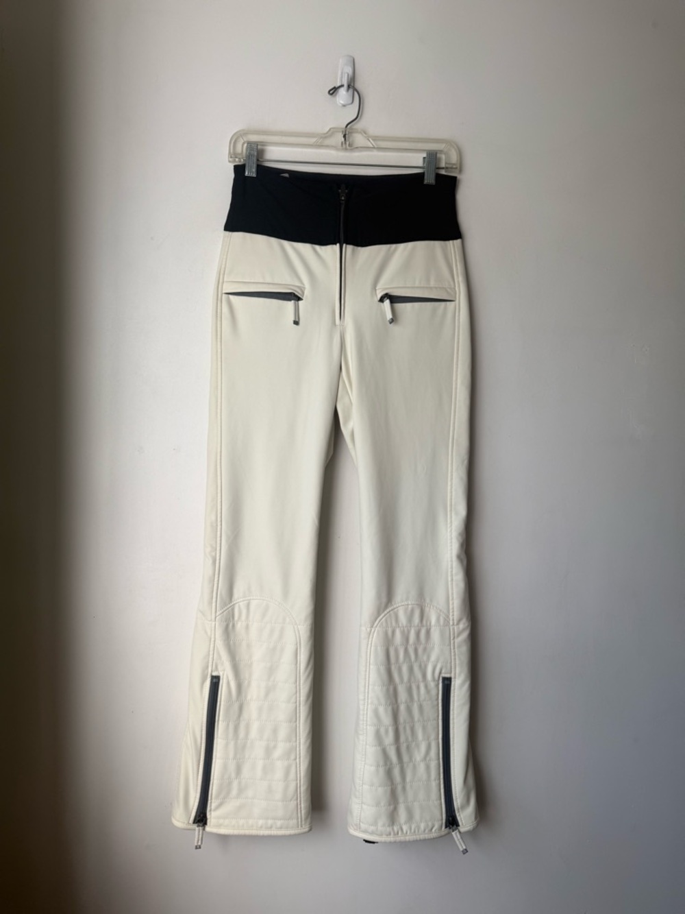 Frauenschuh White & Black Paneled Ski Snowboard Snow Pants EU 38 / US 8 M